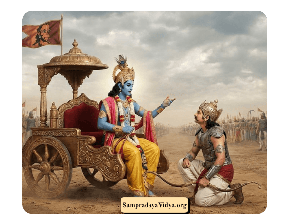 pārthāya-pratibodhitāṃ bhagavatā-nārāyaṇena-svayam