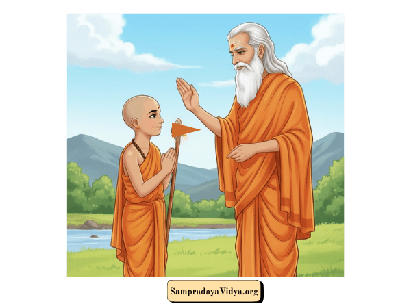 sannyasa-āśrayaṇaṃ guru-upasadanaṃ