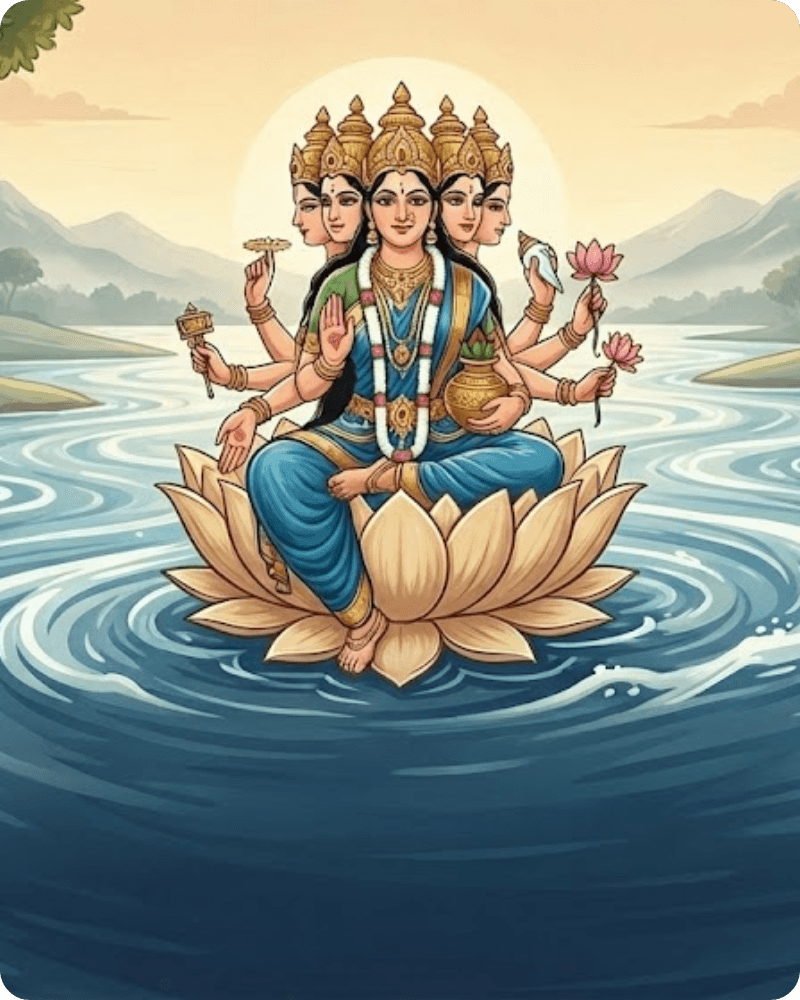 During your snanam or bath, take some water in your hands and invoke the holy rivers into that water. Then sprinkle on yourself