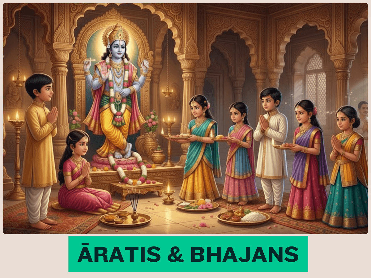 Maṅgalāratis, Bhajans & Nāma Saṅkīrtana