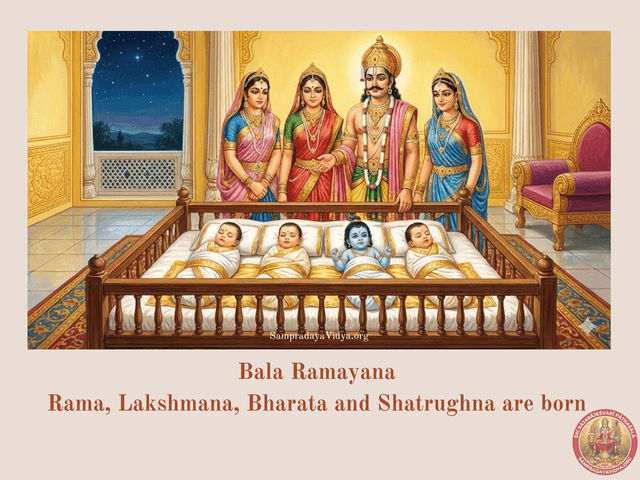 Bala Ramayana - Rama, Lakshmana, Bharata and Shatrughna are born