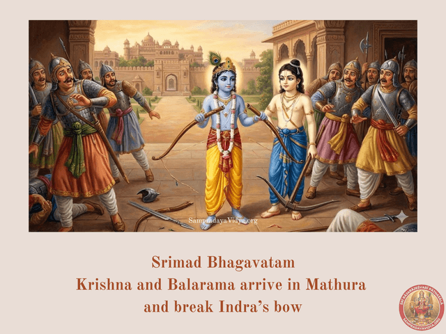 SriKrishna's Leelas 21 - Krishna and Balarama arrive in Mathura and Krishna breaks Indra's bow