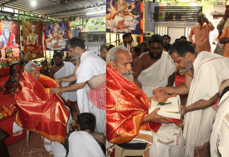 Guru Pada Puja and Samskrta Sammelana - SLMTS Veda Pathashala, Hyderabad July 2023 - 6