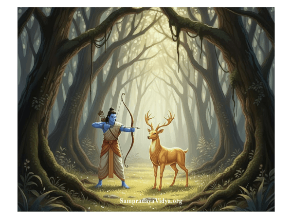 hatvā-mṛgaṃ-kāñchanaṃ