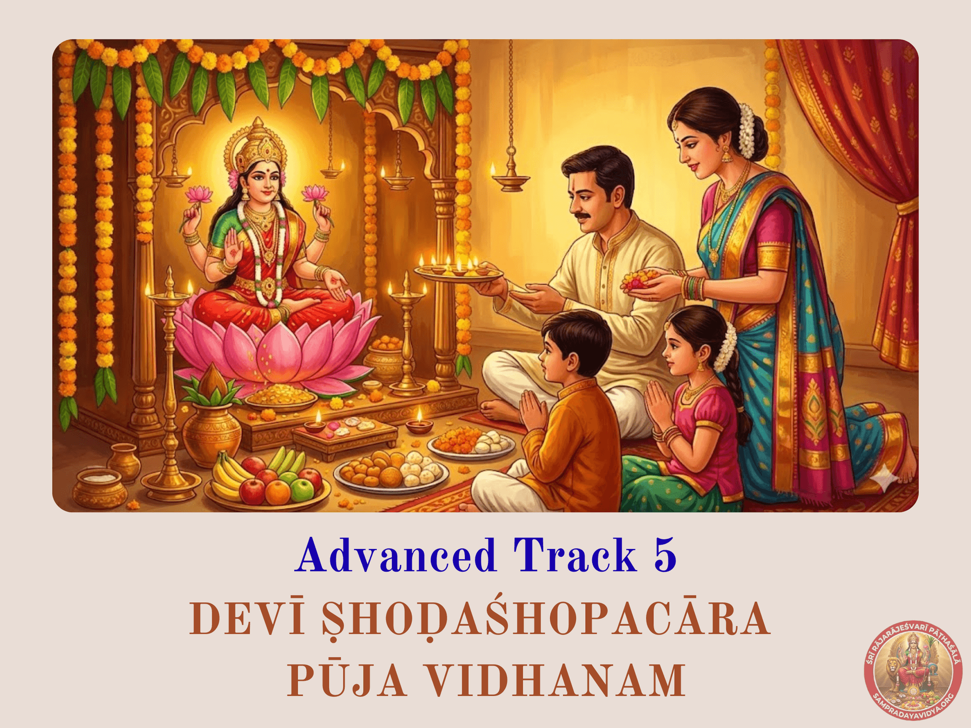 Devī Ṣhoḍaśhopacāra Pūja Vidhānaṃ